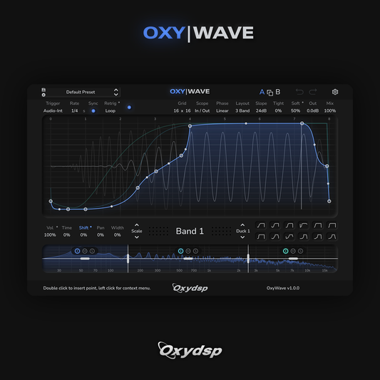 OxyWave - Multiband Volume Shaping, Time Shifting & Filter Modulation Plugin